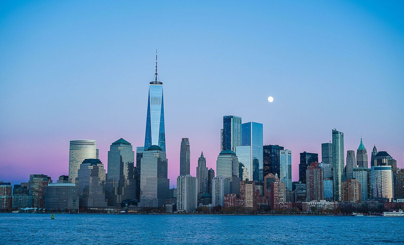A city skyline viewed at street level, the competitive local markets covered in these law firm marketing insights